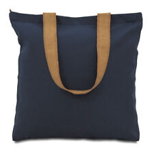 Navy Brushed Cotton Tote Bag