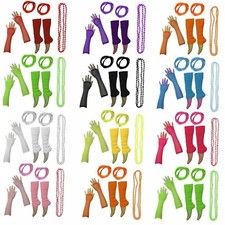 80s Neon Party Costume Set Leg