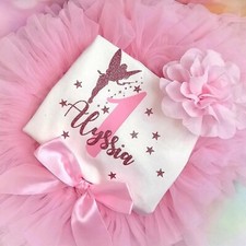 First 1st Birthday Outfit Party Dress Cake Smash Tutu Knickers Age 1 One Gift 