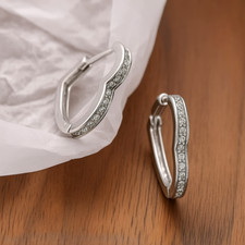 14CT white GOLD on Silver