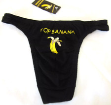 Men's Black Novelty Thong