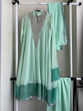 Junaid Jamshed 3 piece suit party wear pakistani shalwar kameez size XS