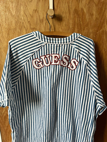 Vintage guess striped baseball - guess,