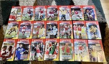 Arsenal Full Set Of Home And Away Programmes 1992-93 Including Both Cup Runs .