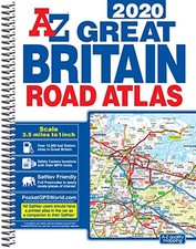GB Road Atlas 2020 A4 SPIRAL by Geographers A-Z Map Company Ltd Book The Cheap