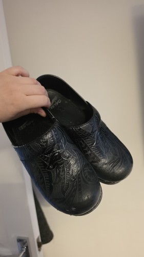Dansko black leather closed - leather,
