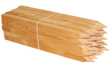 Wooden Stakes Hardwood Posts Plant Sticks Pointed and Square Pack of 25