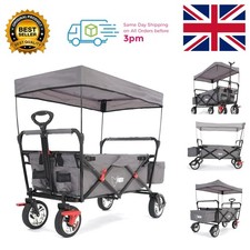 Grey 4-Wheel Folding Cart for