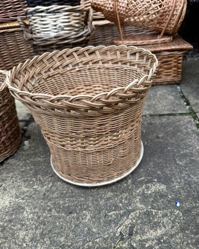 Vintage wicker weave basket - vintage,