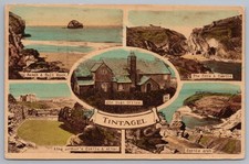 Postcard tintagel old post - tintagel,