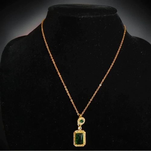 Gold tone emerald - tone,