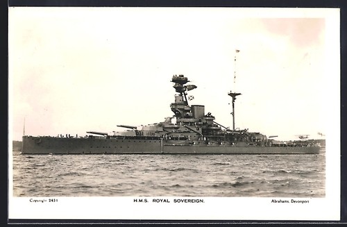 Postcard hms royal - ak,