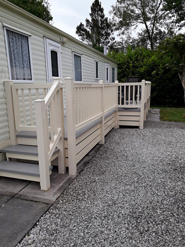 Caravan upvc decking cream - upvc,