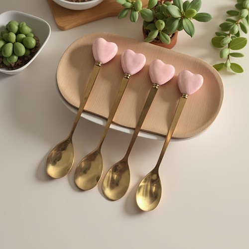 4pcs gold plated - 410, stainless