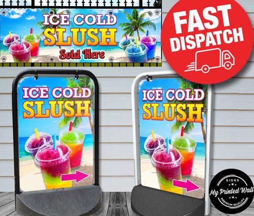 Ice slush drinks - ice, sign