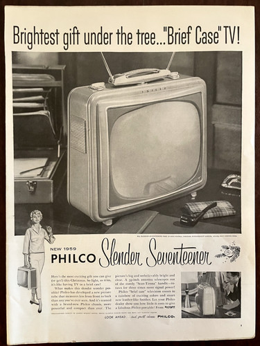 1958 philco vintage print - vintage,