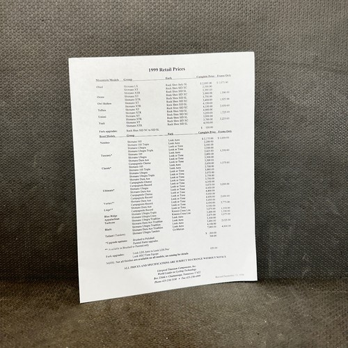 Litespeed 1999 retail price - retail,