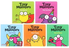 Big Emotions Tiny Monsters Feelings 5 Books Set - Ages 3-5 - Board Book