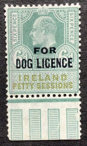 Edw vii dog licence stamp - licence,
