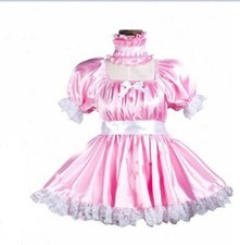 Sissy Girl maid lockable satin