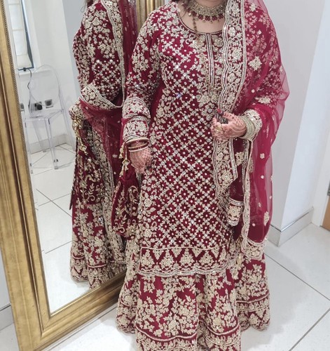 Asian bridal red - bridal, lengha