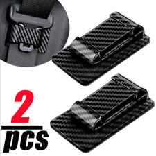 2x Black Carbon Fiber Car Seat