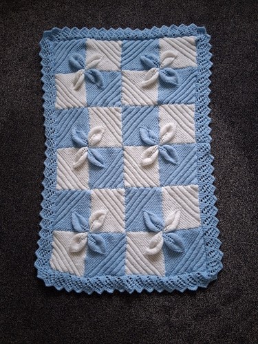 Hand knitted baby cot pram - knitted,