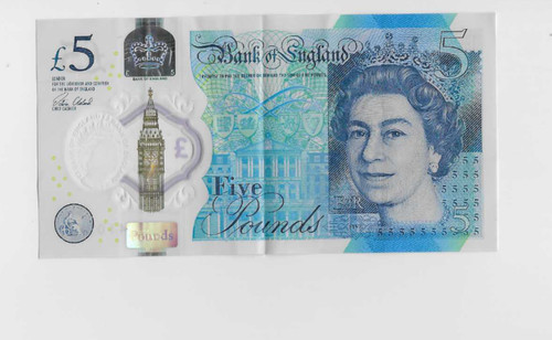 Five pound note polymer - pound,