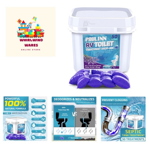 Pack toilet treatment - 50-pack,