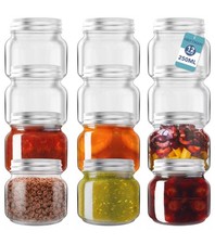 HEFTMAN Glass Mason Jars with