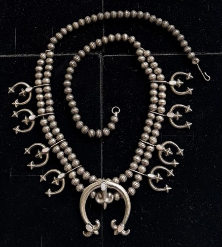 Navajo sterling silver squash - silver,