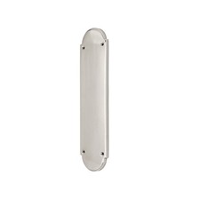 Victorian Finger Door Push Plate 300mm x 75mm Satin Chrome Half Round Shaped