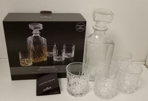 Barcraft decanter set cut - barcraft,