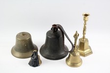 Vintage Brass Bells Of Various Style & Sizes Job Lot 4767g