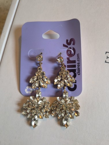 Stunning crystal drop stud - drop,