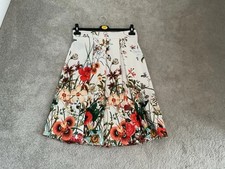Ladies Box Pleat Floral Skirt Zara Size L Suit 12 Vgc special occasion