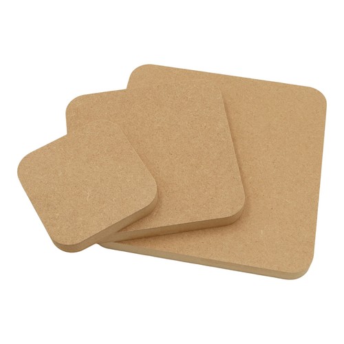 Wooden mdf square rounded - square,