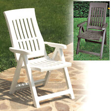 Outdoor Foldable Plastic Garden Chair Patio Furniture With Adjustable Back