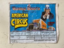 Uncle Sam’s Great American Circus Ticket Stub Memorabilia
