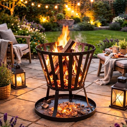 Patio fire basket - fire,