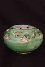 Vintage Green Glazed Kate Weaver studio pottery Pot pourri bowl/ votive holder