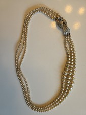 Majorica triple pearl necklace