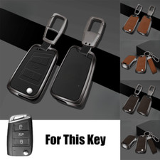 Zinc Alloy Leather Car Key Fob
