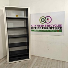 Tall Office Tambour Cupboard