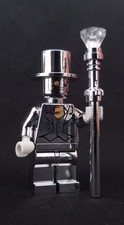 Lego~Mr Silver Custom Minifigure~Made With Official Lego Parts~Mr Gold