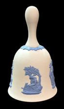Lovely Rare Vintage Wedgwood Reverse Blue and White Jasperware Bell SU596