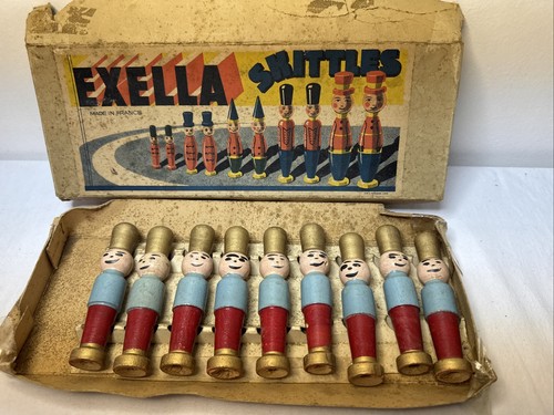 Exella wooden skittles box - in,