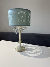 Laura Ashley  Lamp Duck egg blue With Crystals Table Lamp With Shade VGC x 3