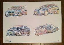 BTCC Andrew Jordan BMW 125i Honda Ford MG6 GT Pirtek 77 Word Art ~ A4 Poster