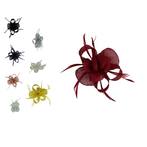 Small flower feather hat - flower,